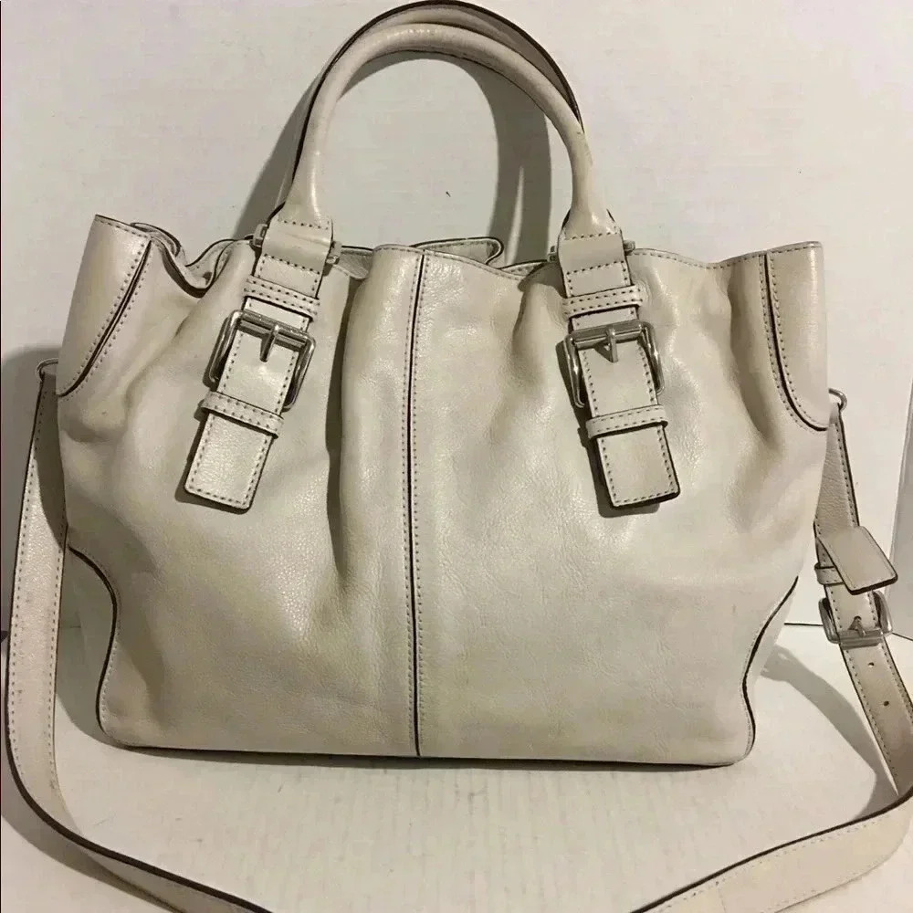Michael kors master  leather mix satchel handbag - Picture 2 of 8